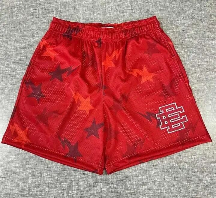 Bape-x-Eric-Emanuel-Red-Shorts