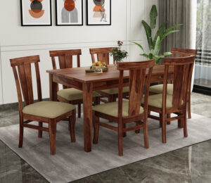 6 seater dining table woodenstreet