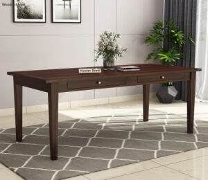 Mcbeth 8 Seater Dining Table With Storage
(Walnut Finish)