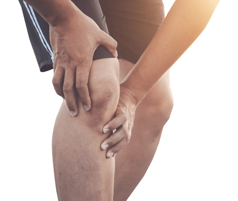 What are the symptoms of knee pain caused by sciatica