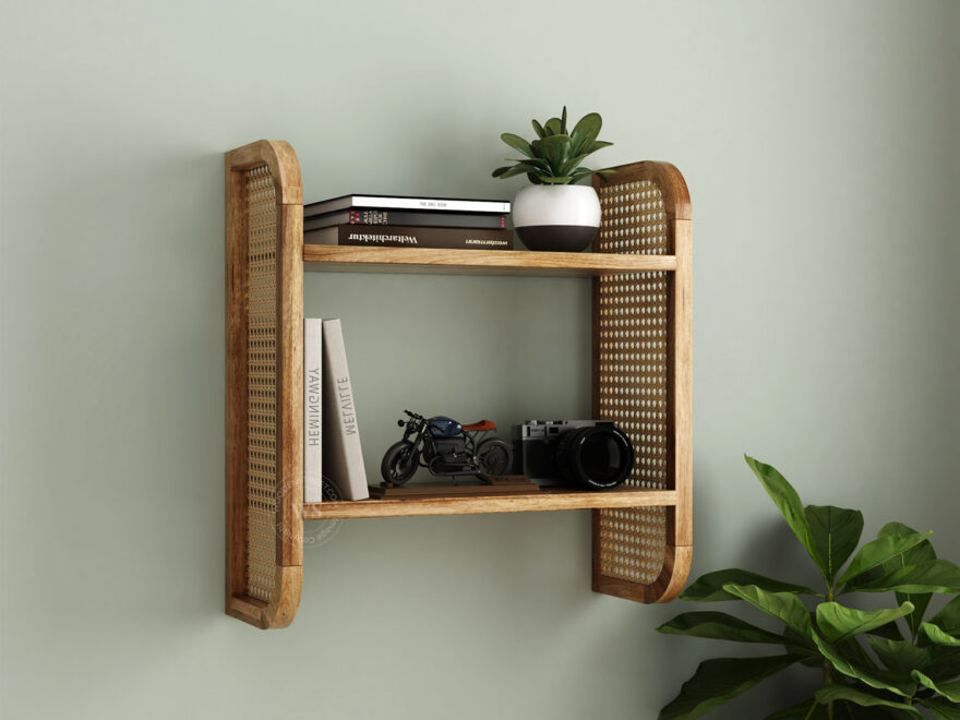 wall shelf wooden street