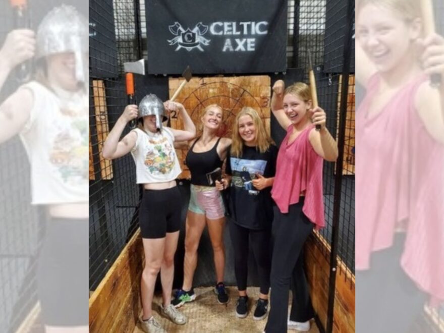 Axe throwing bars