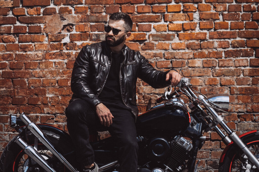 Biker leather jacket