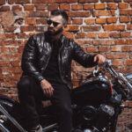 Biker leather jacket