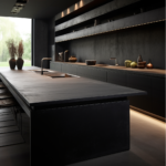 modern black kitchen cabinets