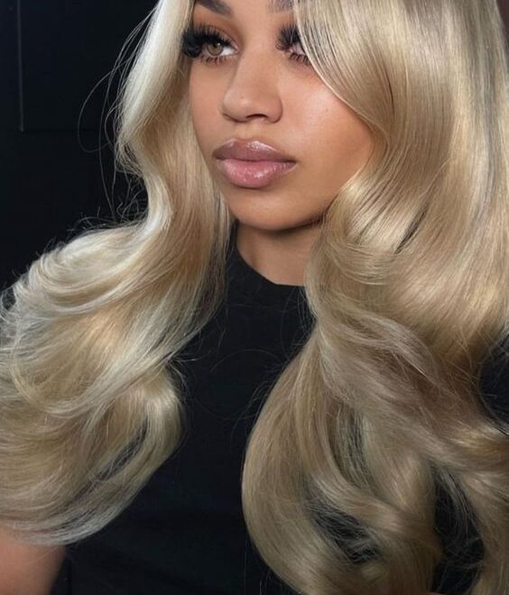 a blonde wig