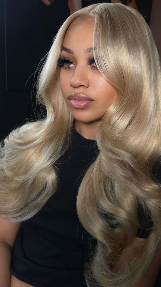 a blonde wig