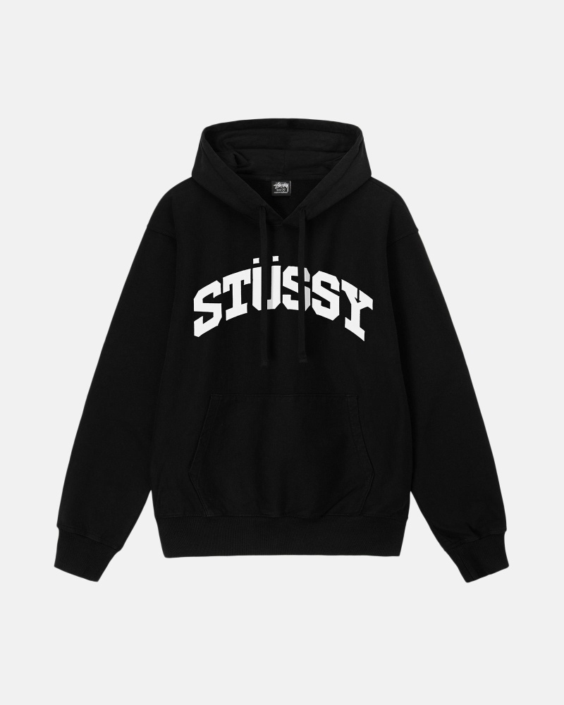 Stüssy Block Sport Pigment Dyed Hoodie Herren Schwarz