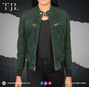 Suede Green Jacket Ladies