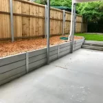 concrete sleeper retaining wall installation Brisbane