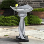 modern birdbath