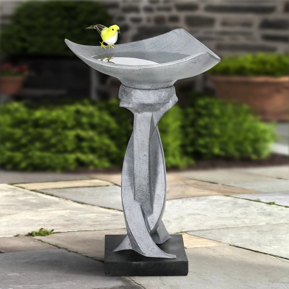 modern birdbath