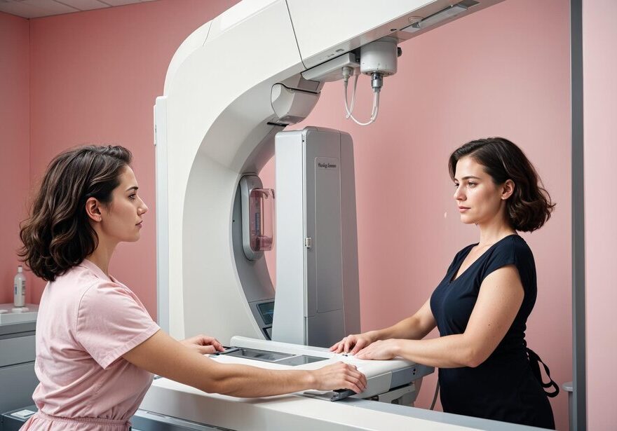 woman-doctor-is-examining-womans-breast-mammogram-machine_