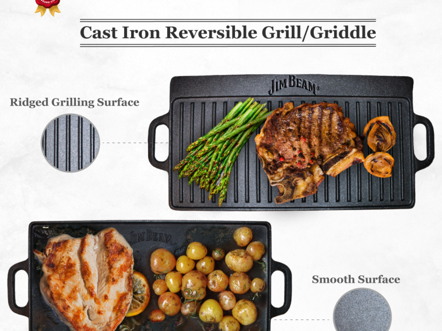 Jim Beam-Reversible-Grill-Griddle-Style Asia Inc