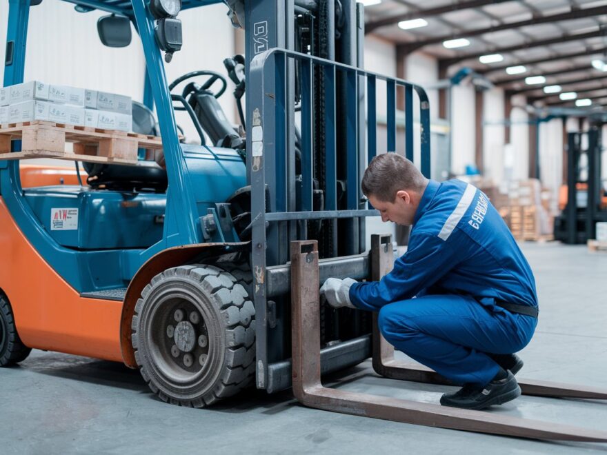 how to service a forklift