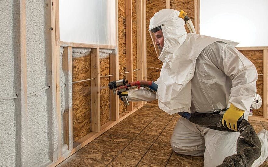 Spray foam insulation