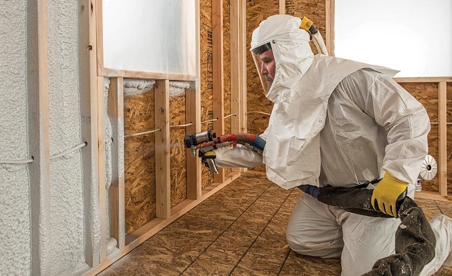 Spray foam insulation