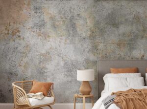 Rustic Gray Cement Texture Wall Mural