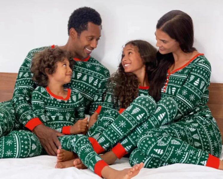 Christmas pyjamas family