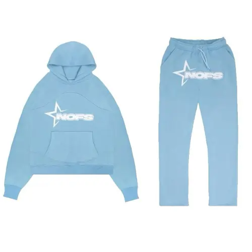 Tone in Tone Blue Noneofus Tracksuit