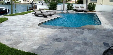 outdoor travertine tiles