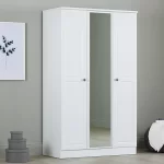 white 3 door wardrobe