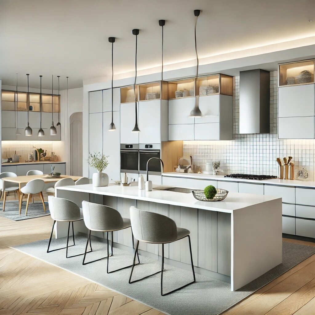 A modern kitchen remodeling